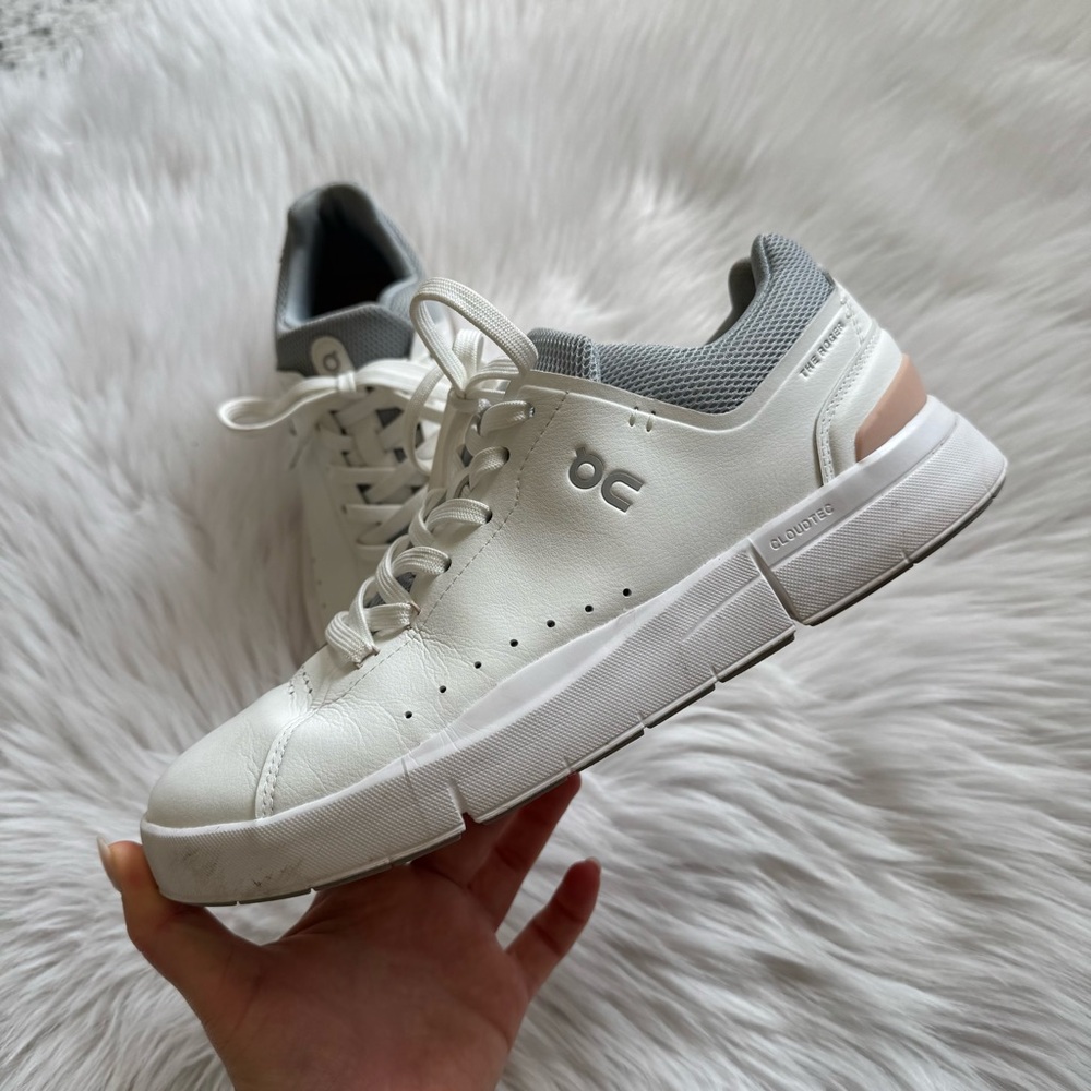 On Running Women's White and Gray Shoes